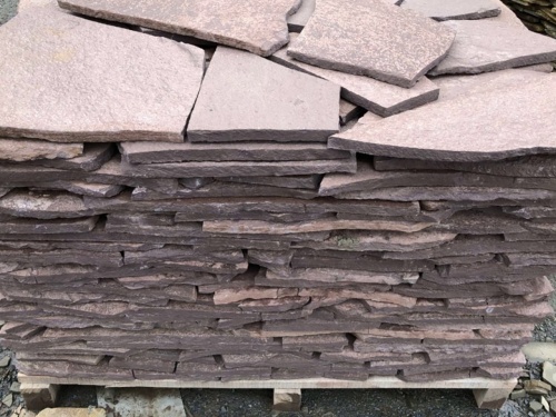 Плитняк лемезит бордовый для облицовки цоколя 20-25 мм  купить в Йошкар-Оле