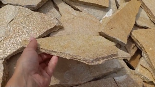 Плитняк златолит жёлтый для цоколя купить в Йошкар-Оле